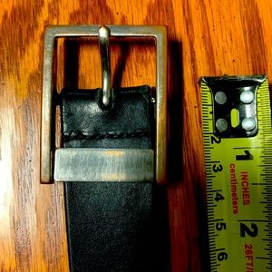 Black leather belt